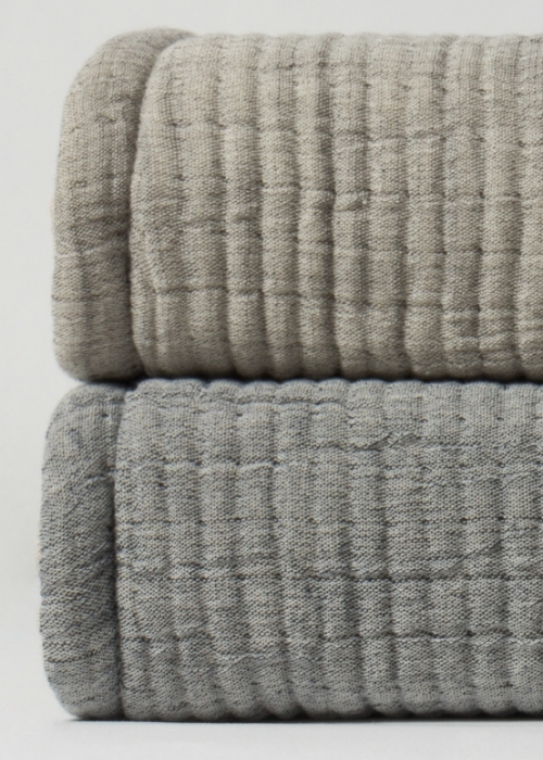 Dorian coverlet indigo