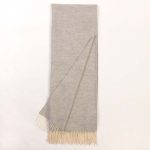 Amity home daly super throw in grey   fringed wool texture