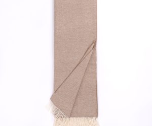 Amity home daly super throw in sand   fringed wool texture