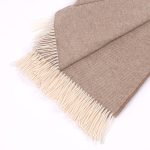 Amity home daly super throw in sand   cream fringe detail