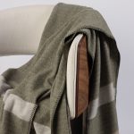 Amity home liverpool merino virgin wool super throw in kale   diamond pattern weave