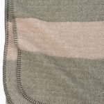Amity home liverpool super throw in kale with beige stripe   diamond weave