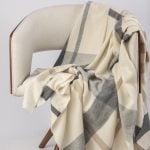 Amity home cambridge cashmerewool super throw in camel plaid   plaid pattern