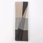 Amity home montreal super throw in charcoal multi tone   block  stripe pattern
