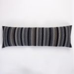 Amity home miami merino bolster in charcoal   herringbone stripe