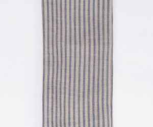 Amity home bernadette guest towel in linen steel blue stripe   vertical stripes