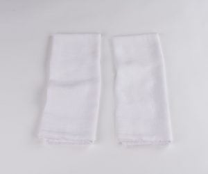 Amity home ranier linen guest towel set in ivory   fringed edges