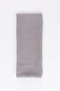 Amity home ranier linen guest towel set in grey   linen weave texture