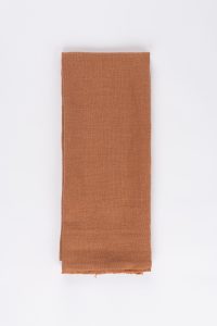 Amity home ranier linen guest towel set in ochre   frayed edge detail