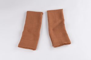 Amity home ranier linen guest towel set in ochre   frayed edges