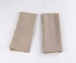 Amity home ranier linen guest towel set in natural   linen texture