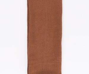 Amity home ranier linen guest towel set in saddle   raw edge linen texture