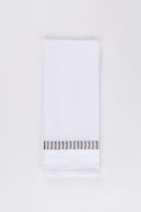 Amity home savona guest towel set in grey   textured grey embroidery