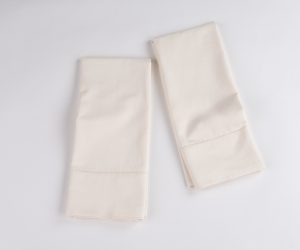 Amity home murano guest towel set in ivory   subtle stitched border