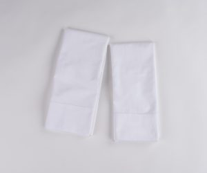Amity home murano guest towel set in white   elegant hem stitching