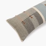 Amity home mina x long bolster in adriatic black  natural   woven striped pattern