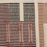 Amity home mina bolster in tawny   woven striped pattern