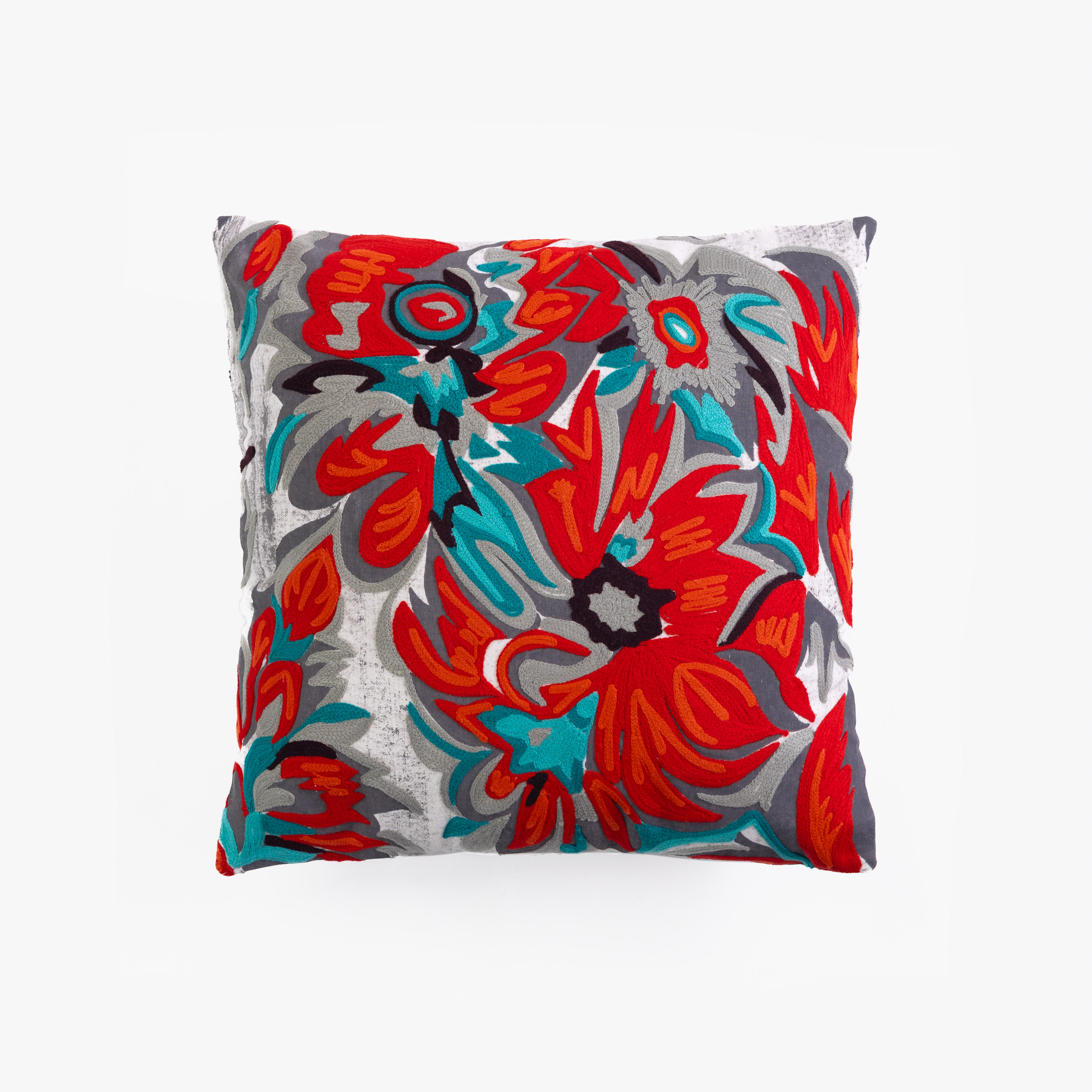 Ka112732 | Amity Home Amity home kyna pillow in multi color floral textured embroidery