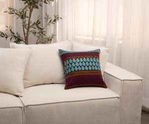 Amity home lola in multi color embroidered   teardrop pattern