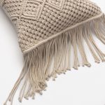 Amity home alcott bolster pillow in natural   macrame texture
