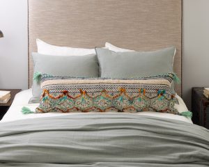 Amity home ela x long bolster in multi color   embroidered bohemian pattern