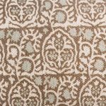 Amity home brielle x long bolster in natural brown  sage   intricate floral pattern