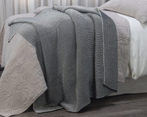 Amity home cooper throw in charcoal grey   textured weave