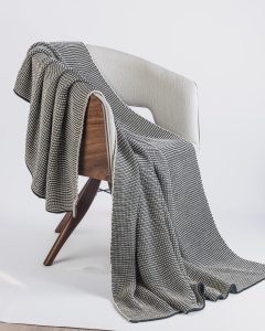 Amity home cooper throw in charcoal grey   two tone textured weave