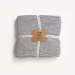 Amity home cooper throw in grey   knitted texture