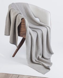 Amity home cooper throw in grey   two tone textured knit