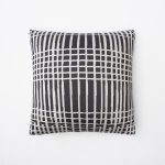 Amity home studs pillow in black and white   geometric grid knit