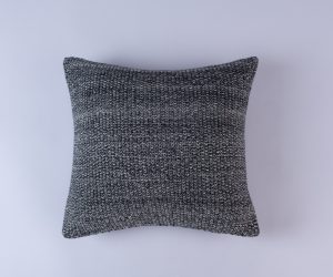Amity home egan pillow in charcoal   heathered knit texture