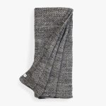 Amity home egan throw in charcoal   textured knit weave