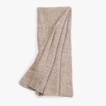 Amity home egan throw in stone   textured knit weave