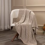 Amity home egan throw in stone   textured knit weave