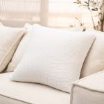 Amity home egan pillow in white   textured knit