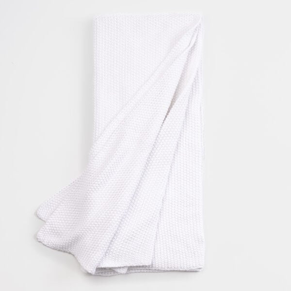 Amity Home Egan Throw in White - Textured Knit