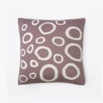 Amity home gatlin pillow in mauve   abstract circle knit pattern