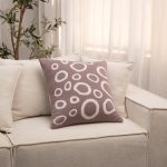Amity home gatlin pillow in mauve   abstract circle pattern