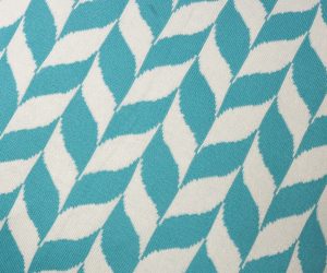 Amity home halden pillow in aqua  white   knitted leaf pattern