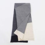 Amity home anders throw in multi tone grey   ribbed knit texture