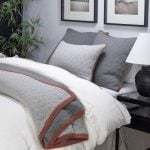 Amity home kirk quilt in laurel   geometric quilted pattern