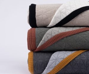 Amity home kirk quilt in laurel   diamond quilted with ribbed trim