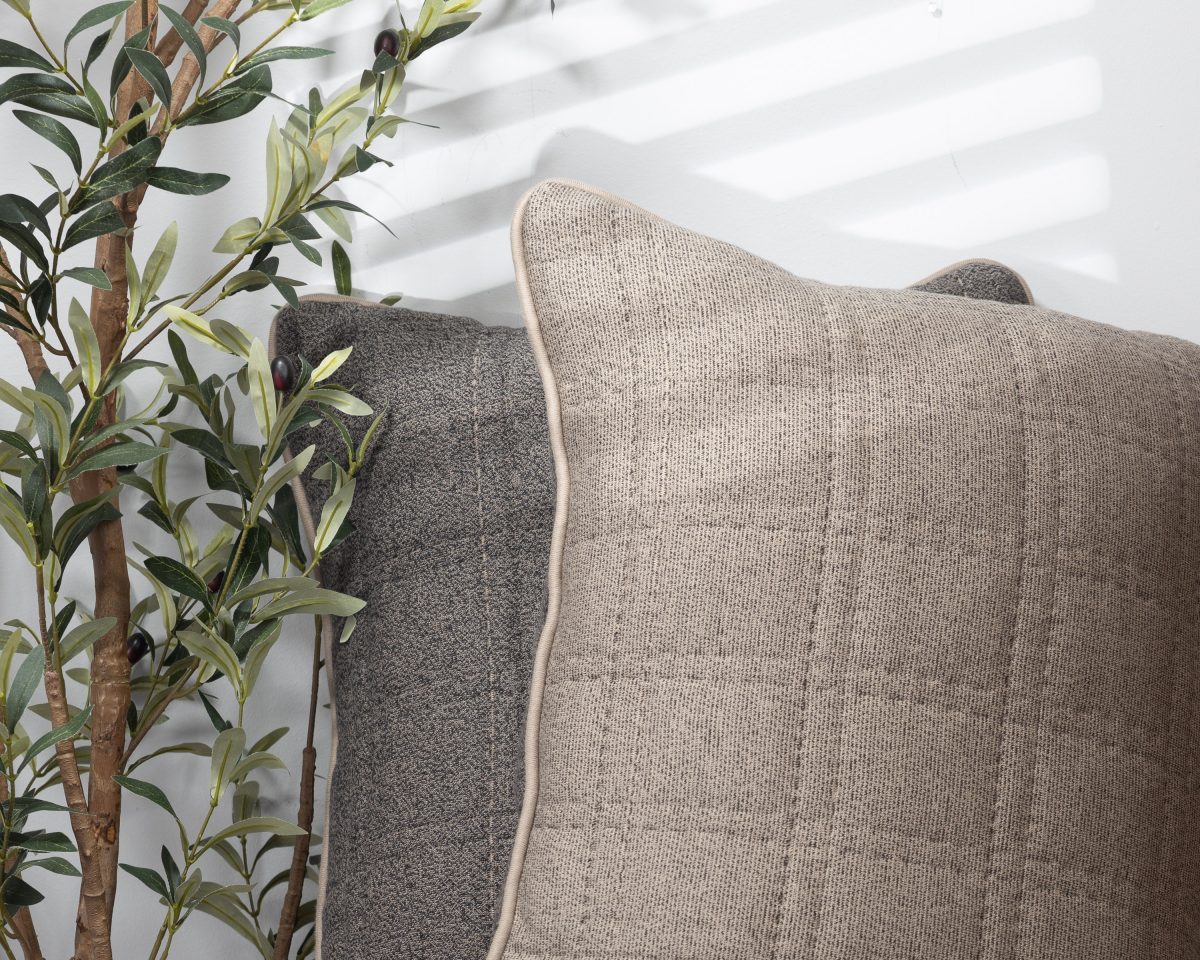 Amity home fletcher quilt in granite   textured weave fabric