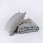 Amity home fletcher quilt in mineral   square quilted texture