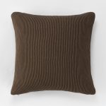 Amity home amory sham euro in tobacco   ribbed knit texture