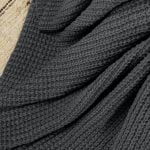 Amity home mason pillow in steel blue   chunky knit texture