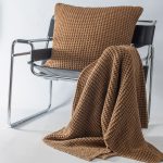 Amity home mason throw in copper   waffle knit texture