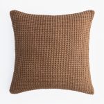 Amity home mason pillow in copper   waffle knit texture
