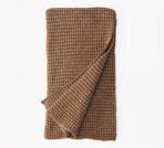 Amity home mason throw in copper   waffle knit texture
